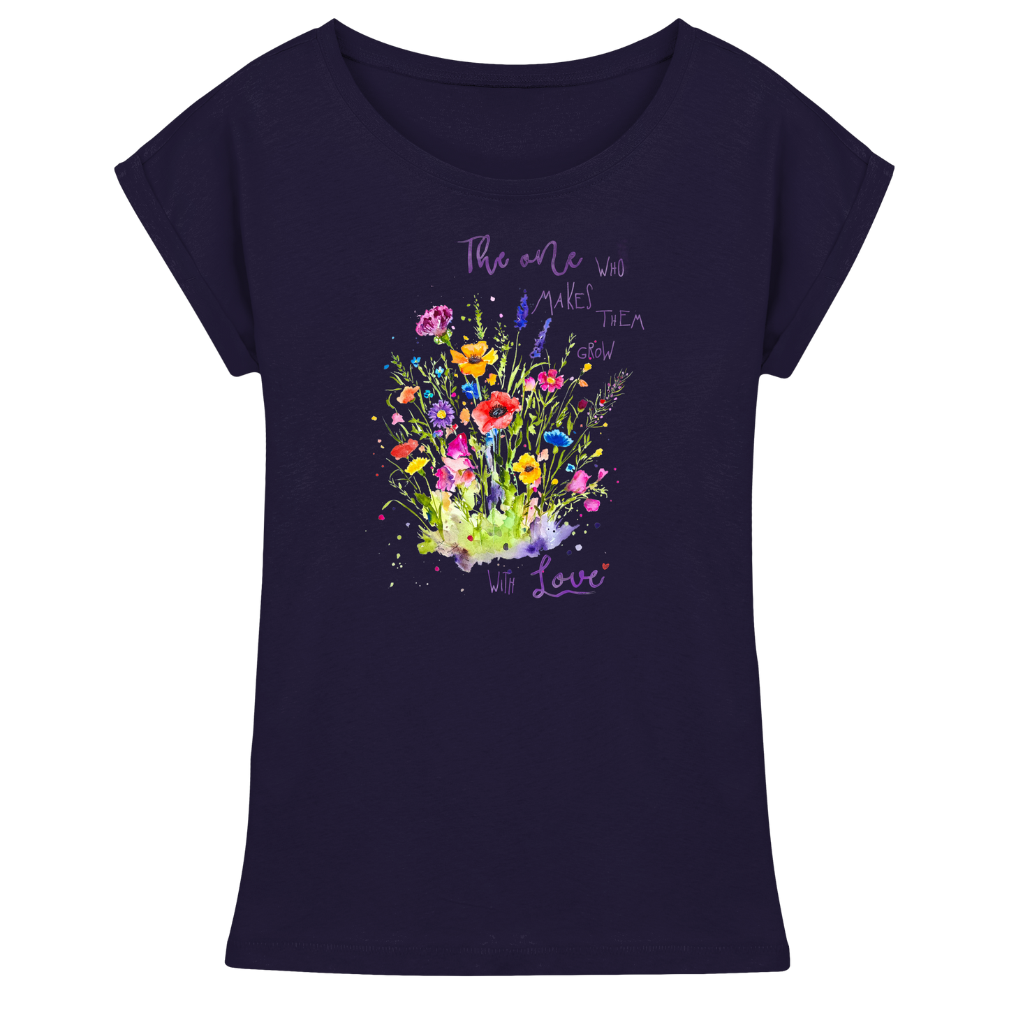 Muttertagsgeschenk - Blumen mit  Spruch - Womens Extended Shoulder T-Shirt