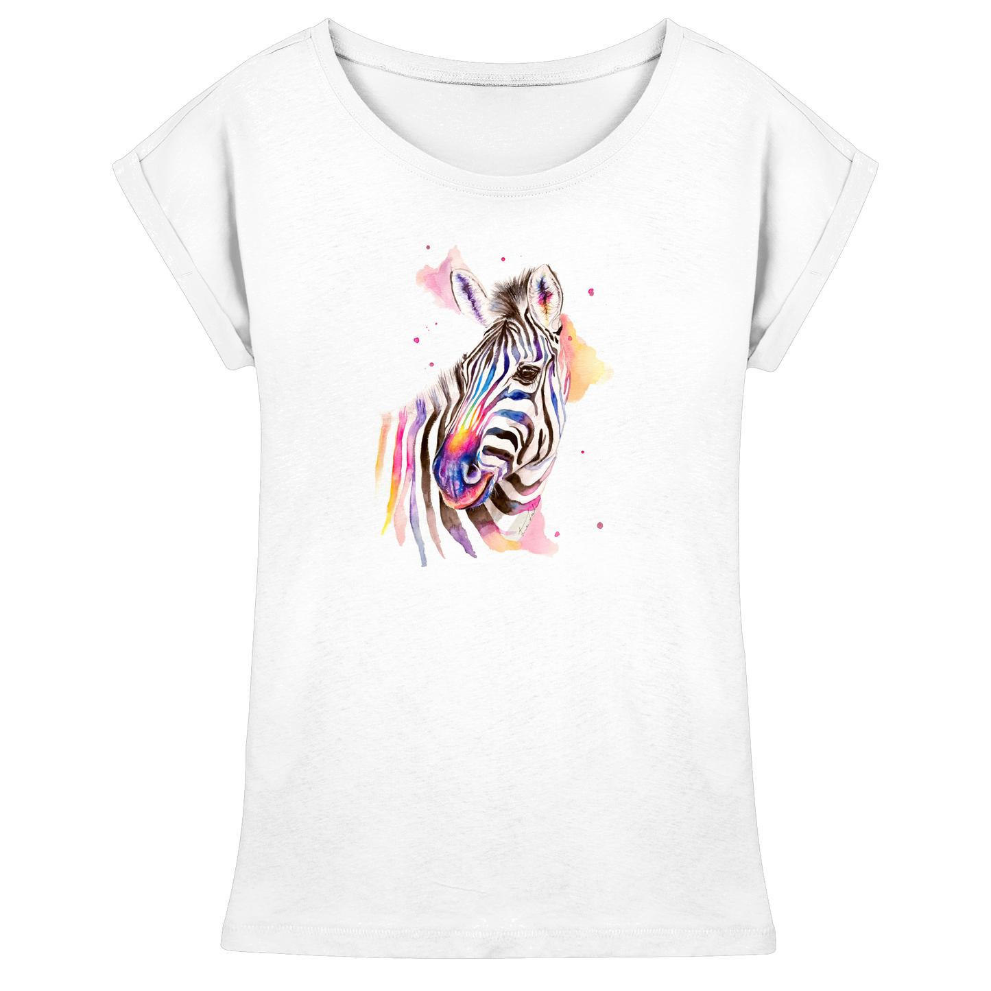 Buntes Zebra - Womens Extended Shoulder T-Shirt