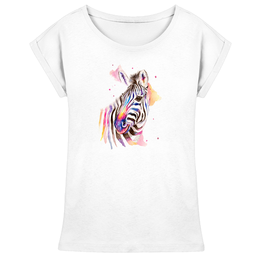Buntes Zebra - Womens Extended Shoulder T-Shirt