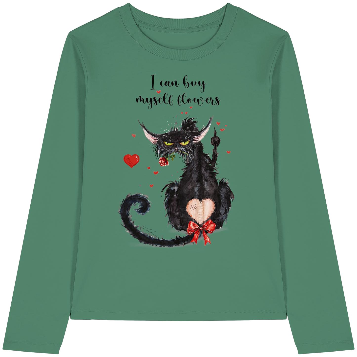 Feministische Valentins - F**U-Cat  - Womens Organic Longsleeve T-Shirt