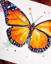 Lade das Bild in den Galerie-Viewer, Gelber Schmetterling in Aquarell - Kunstdruck
