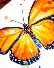 Lade das Bild in den Galerie-Viewer, Gelber Schmetterling in Aquarell - Kunstdruck
