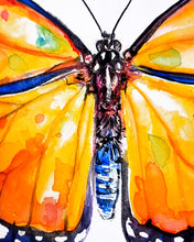 Lade das Bild in den Galerie-Viewer, Gelber Schmetterling in Aquarell - Kunstdruck
