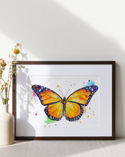 Lade das Bild in den Galerie-Viewer, Gelber Schmetterling in Aquarell - Kunstdruck
