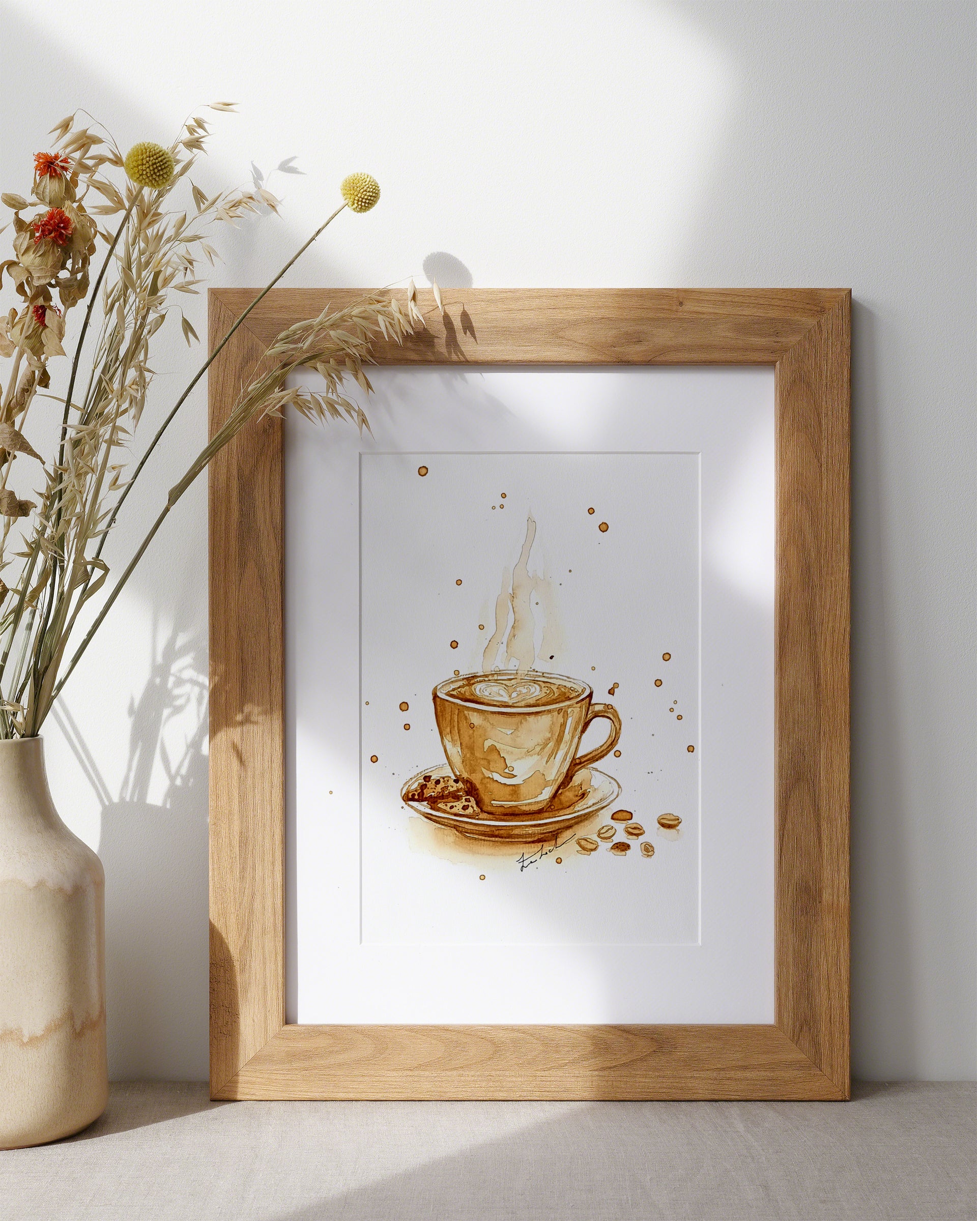 Kleine oder große Kaffeetasse in Kaffee – Pappzauber, image size:1920x2400