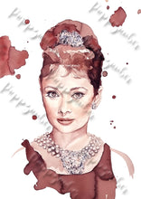 Lade das Bild in den Galerie-Viewer, Audrey Hepburn in Wein
