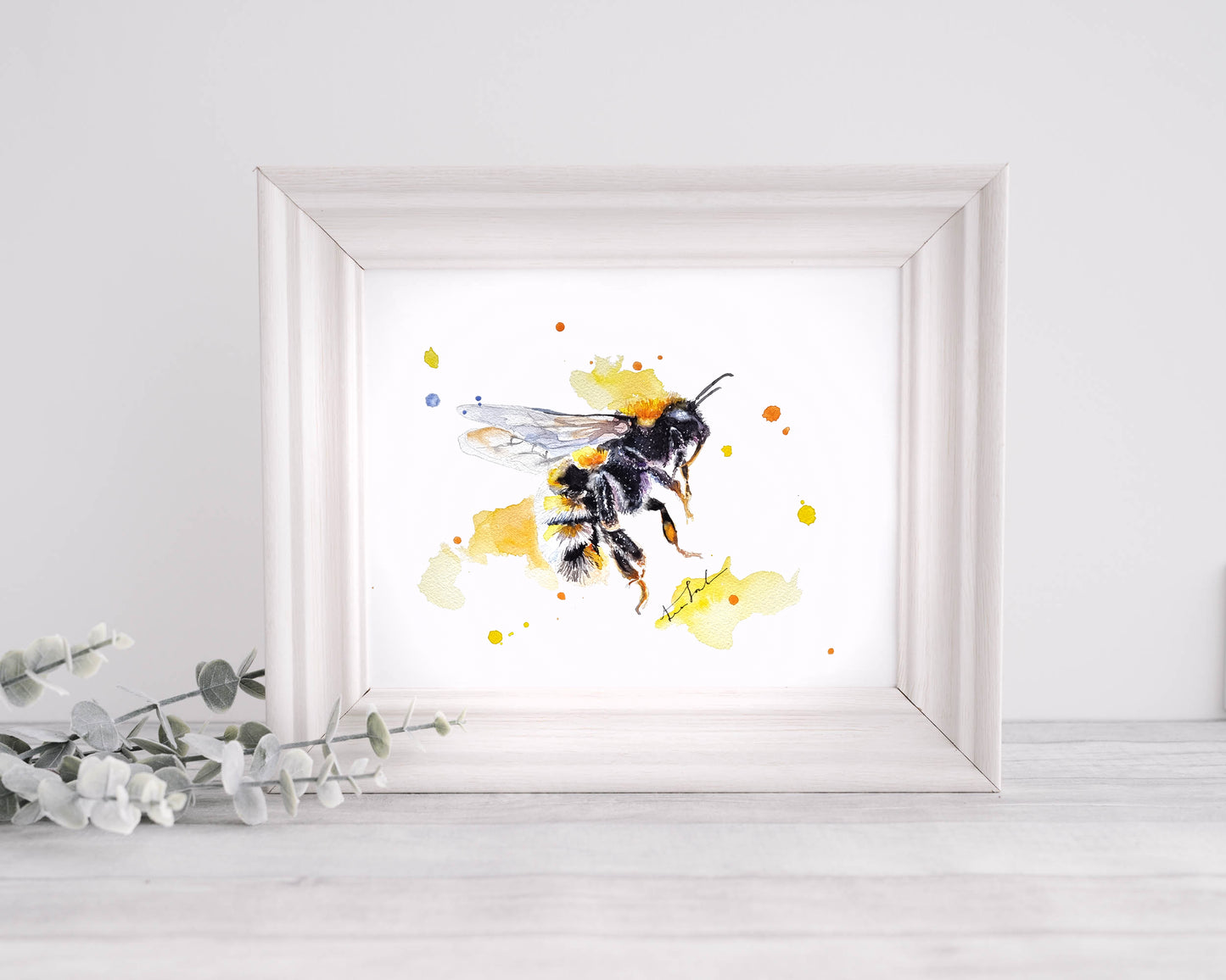 Drei Bienen im Set - realistische Aquarell Kunstdrucke