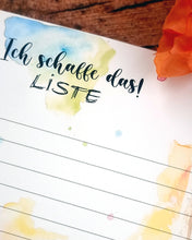 Lade das Bild in den Galerie-Viewer, Listenblock - Ich schaffe das!
