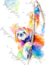 Lade das Bild in den Galerie-Viewer, Faultier in Aquarell - Kunstdruck - Willi
