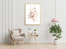 Lade das Bild in den Galerie-Viewer, Sternzeichen Jungfrau - Aquarellkunstdruck
