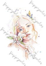 Lade das Bild in den Galerie-Viewer, Sternzeichen Jungfrau - Aquarellkunstdruck
