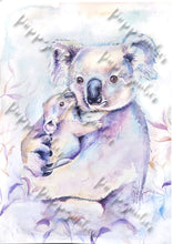 Lade das Bild in den Galerie-Viewer, Koalas in Aquarell - Kunstdruck - Romy und Mila
