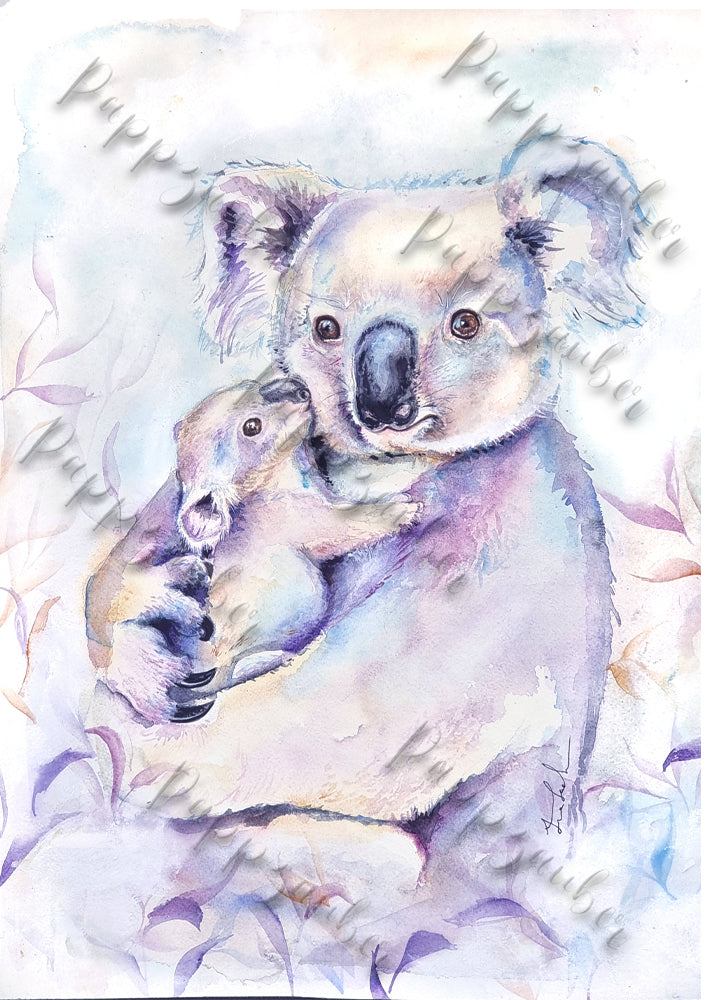Koalas in Aquarell - Kunstdruck - Romy und Mila