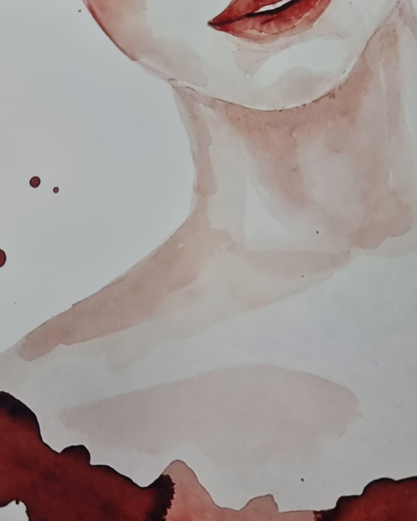 - Portrait einer Frau in Wein - Weinmalrei  - Misaki