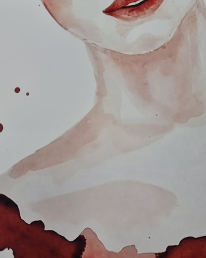 - Portrait einer Frau in Wein - Weinmalrei  - Misaki