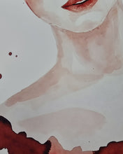 Lade das Bild in den Galerie-Viewer, - Portrait einer Frau in Wein - Weinmalrei  - Misaki
