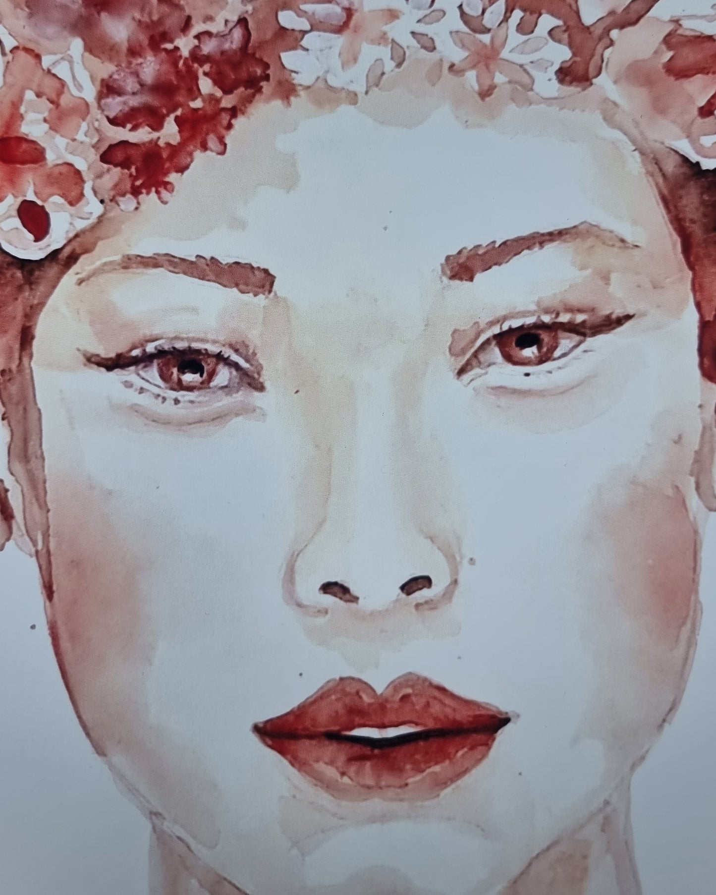 - Portrait einer Frau in Wein - Weinmalrei  - Misaki