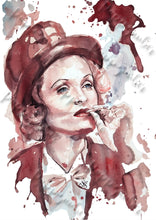 Lade das Bild in den Galerie-Viewer, Marlene Dietrich in Wein
