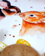 Lade das Bild in den Galerie-Viewer, Hasen in Aquarell -  Kunstdruck
