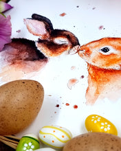 Lade das Bild in den Galerie-Viewer, Hasen in Aquarell -  Kunstdruck
