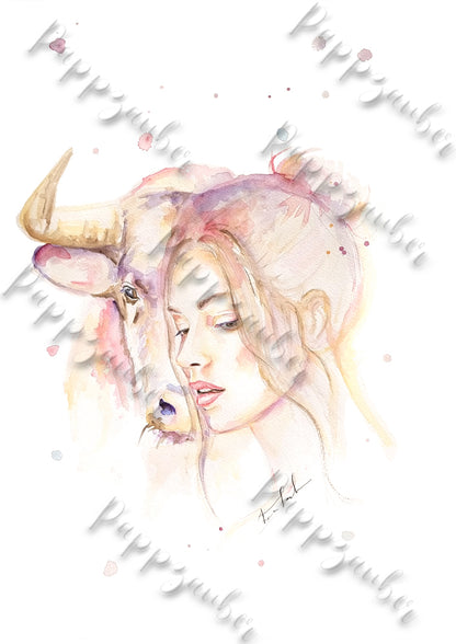 Sternzeichen Stier - Kunstdruck