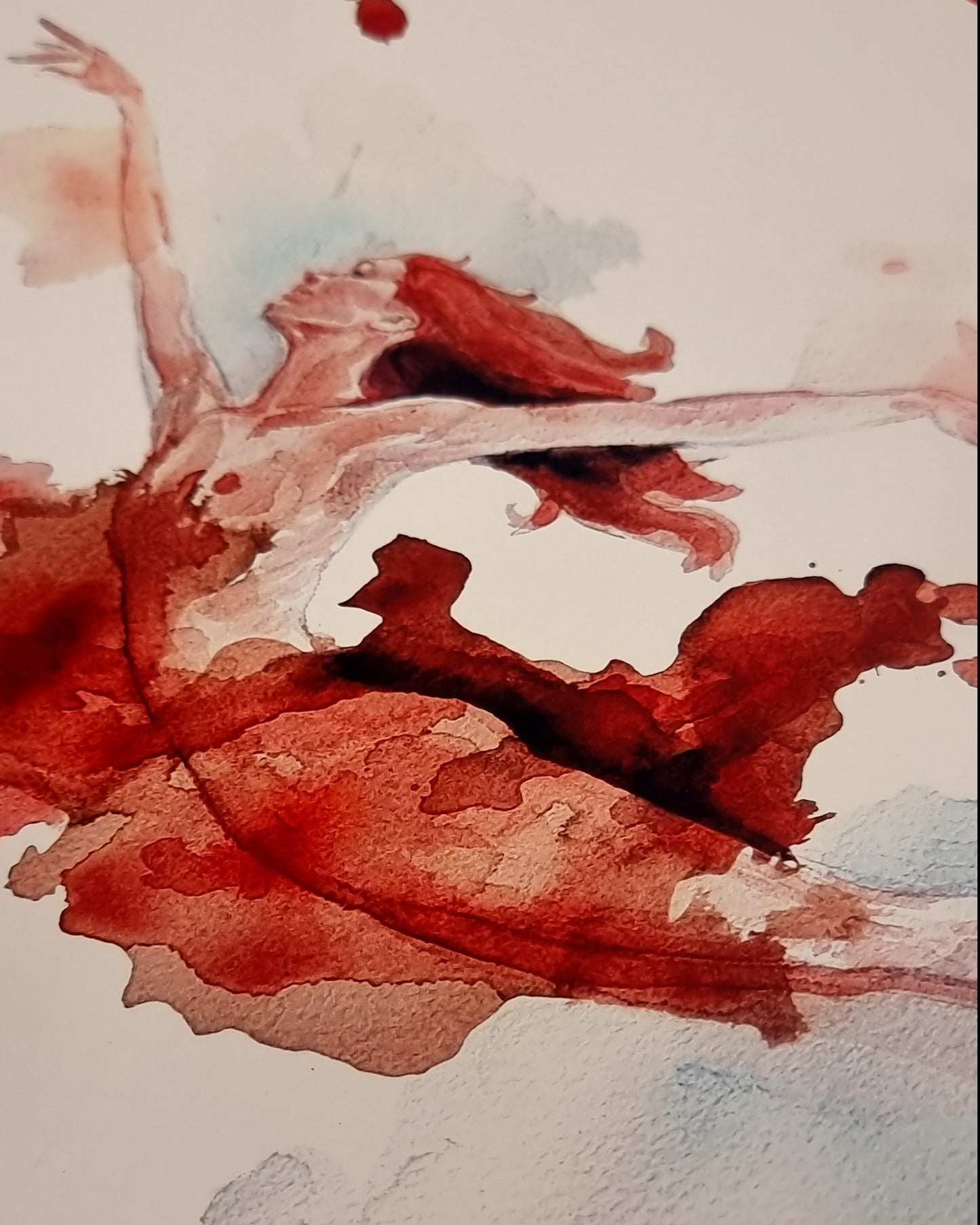 Tänzerin in Wein gemalt - Malerei mit Wein - Tänzerin Tania