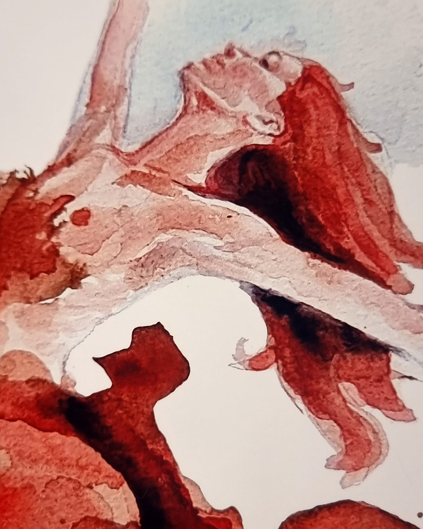 Tänzerin in Wein gemalt - Malerei mit Wein - Tänzerin Tania