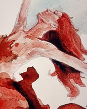 Lade das Bild in den Galerie-Viewer, Tänzerin in Wein gemalt - Malerei mit Wein - Tänzerin Tania
