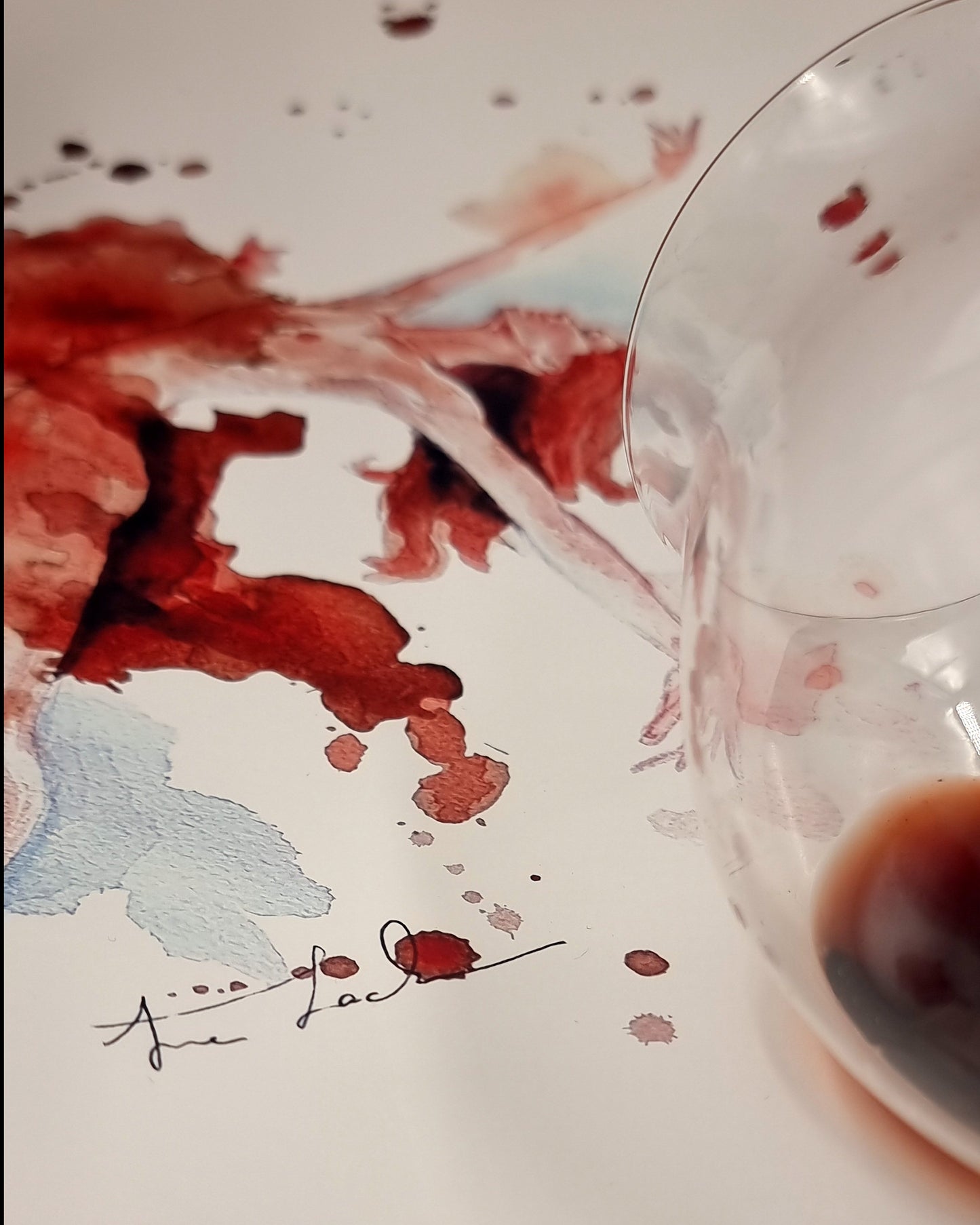 Tänzerin in Wein gemalt - Malerei mit Wein - Tänzerin Tania
