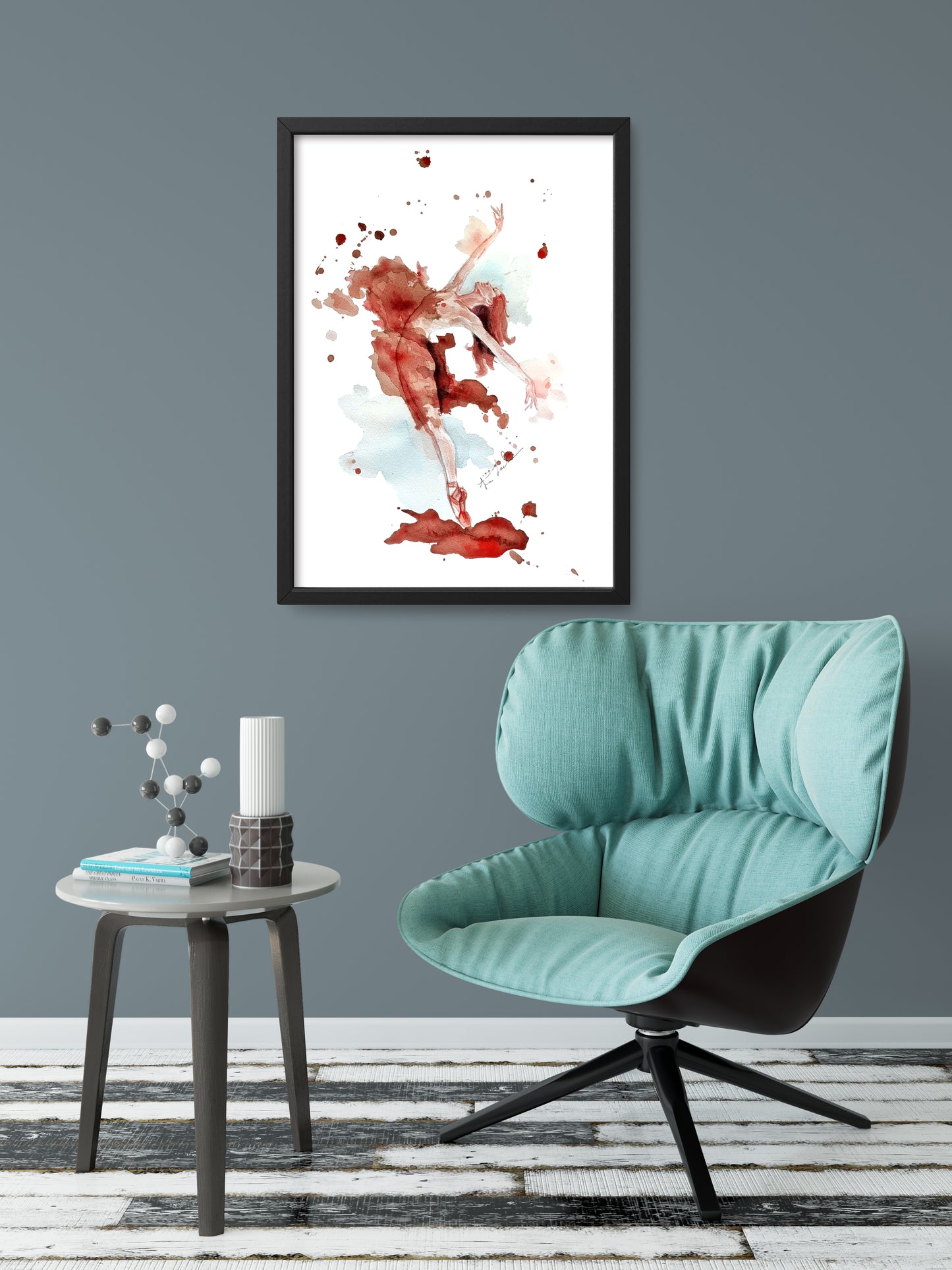 Tänzerin in Wein gemalt - Malerei mit Wein - Tänzerin Tania