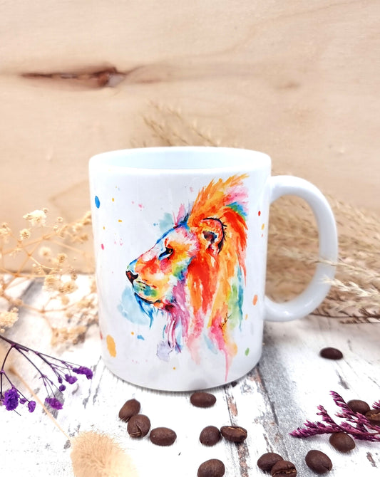 Tasse mit buntem Löwen Harvey