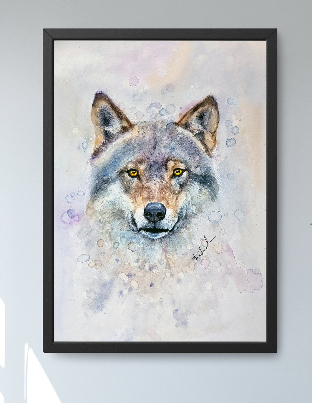 Wolf in Aquarell - Kunstdruck - Wolf Luke