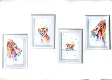 Lade das Bild in den Galerie-Viewer, Löwenfamilie in Aquarell - Set - Kunstdruck
