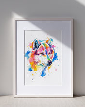 Lade das Bild in den Galerie-Viewer, Wolf in Aquarell - Kunstdruck - Suna

