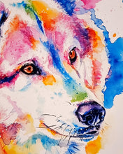 Lade das Bild in den Galerie-Viewer, Wolf in Aquarell - Kunstdruck - Suna
