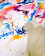 Lade das Bild in den Galerie-Viewer, Wolf in Aquarell - Kunstdruck - Suna
