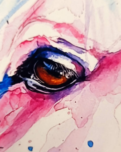 Buntes Portrait von einem Pferd - Kunstdruck - Pferd Celina
