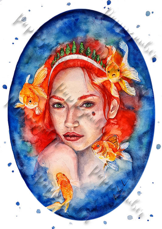 Aquarellgemälde Reunited